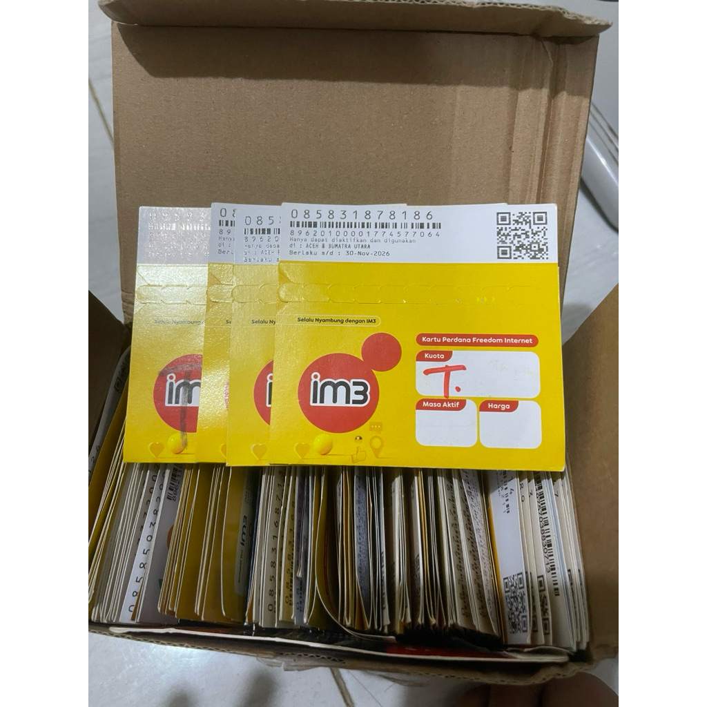 Kartu Perdana Indosat Im3 siap pakai OK tidak ada kuota Fresh murah