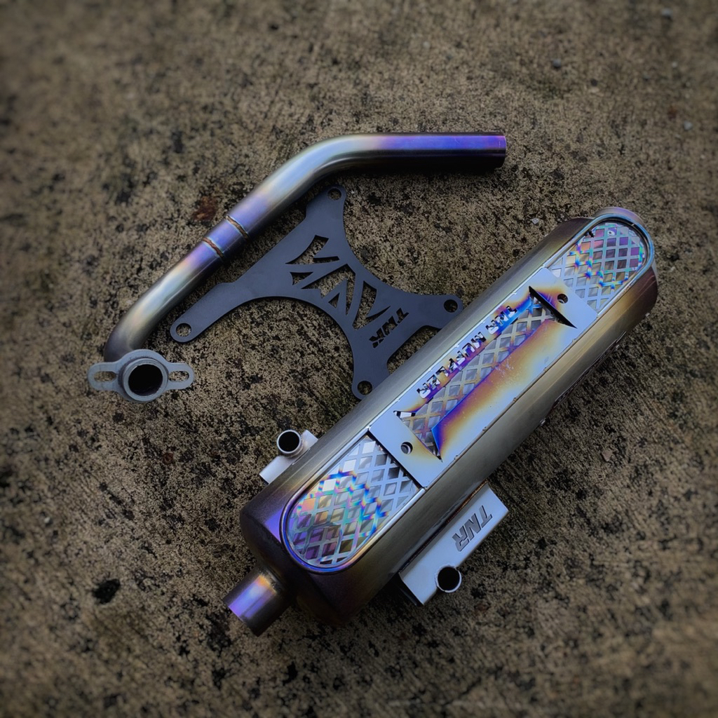 Knalpot Kondoman Luster TNR RACING MUFFLER  FREE BREKET BESI UNTUK BEAT VARIO 110 SCOOPY