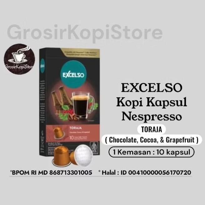 Coffee Ground Capsule Excelso Nespresso Toraja| Kopi kapsul Excelso Nespresso