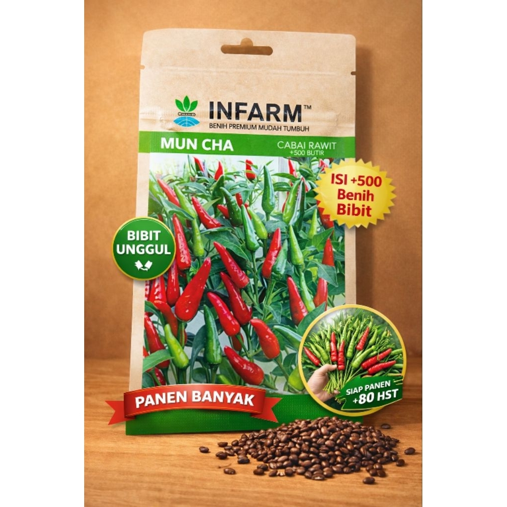 Benih unggul bibit Cabe Rawit Mun cha Cabai Rawit Pedas Benih Buah Buahan Benih Bibit Tanaman Cabai 