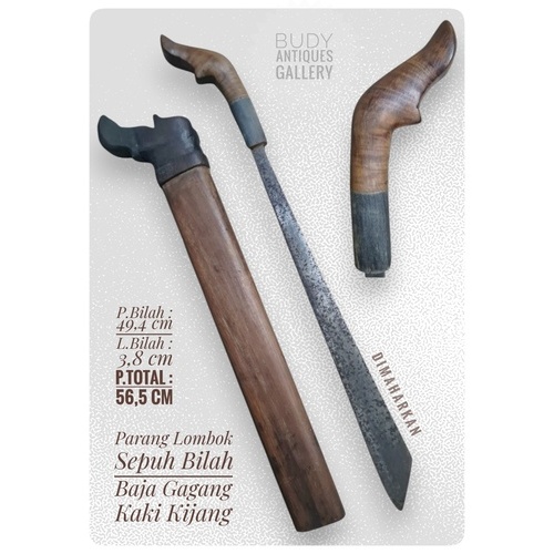 Perkakas Parang Lombok Sepuh Bilah Baja