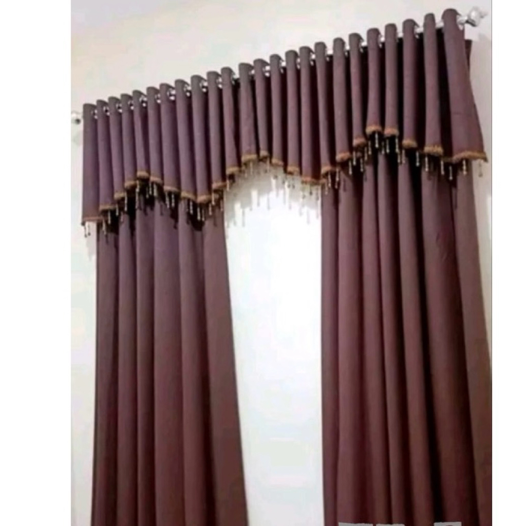 Gorden Poni Rumbai Manik Manik Jendela Pintu Ruang tamu Mewah Minimalis Blackout panjang 2 meter
