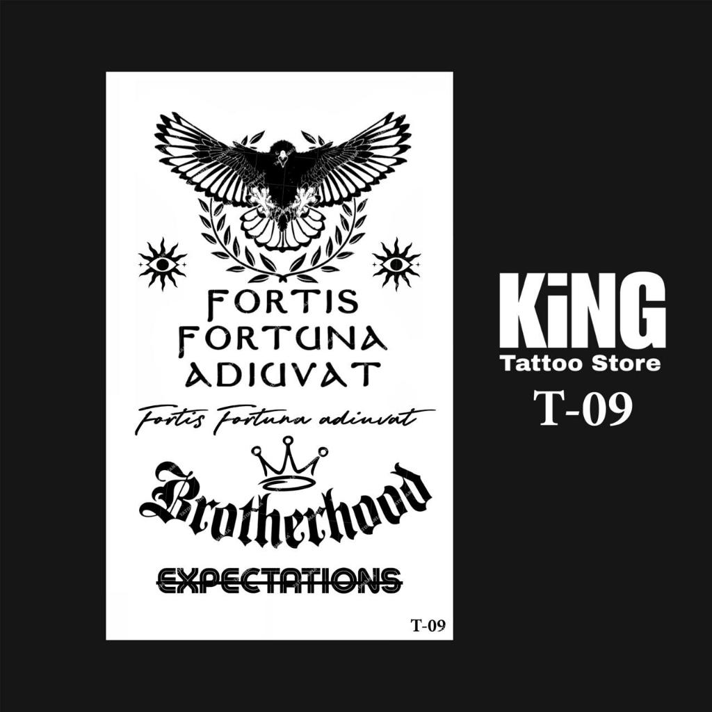 KINGTATO - Sticker tattoo temporary semi permanen anti air motif Tulisan 09