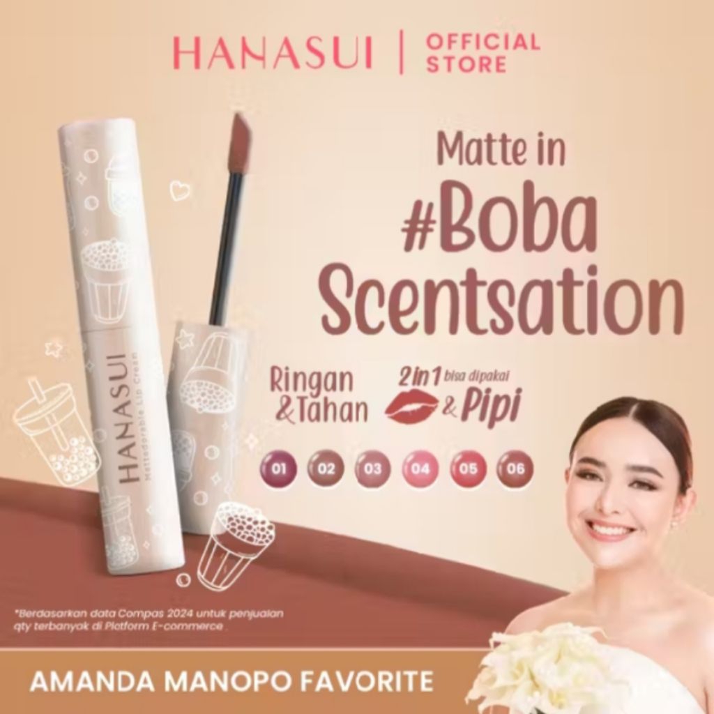 Lipstik Hanasui Boba Edition