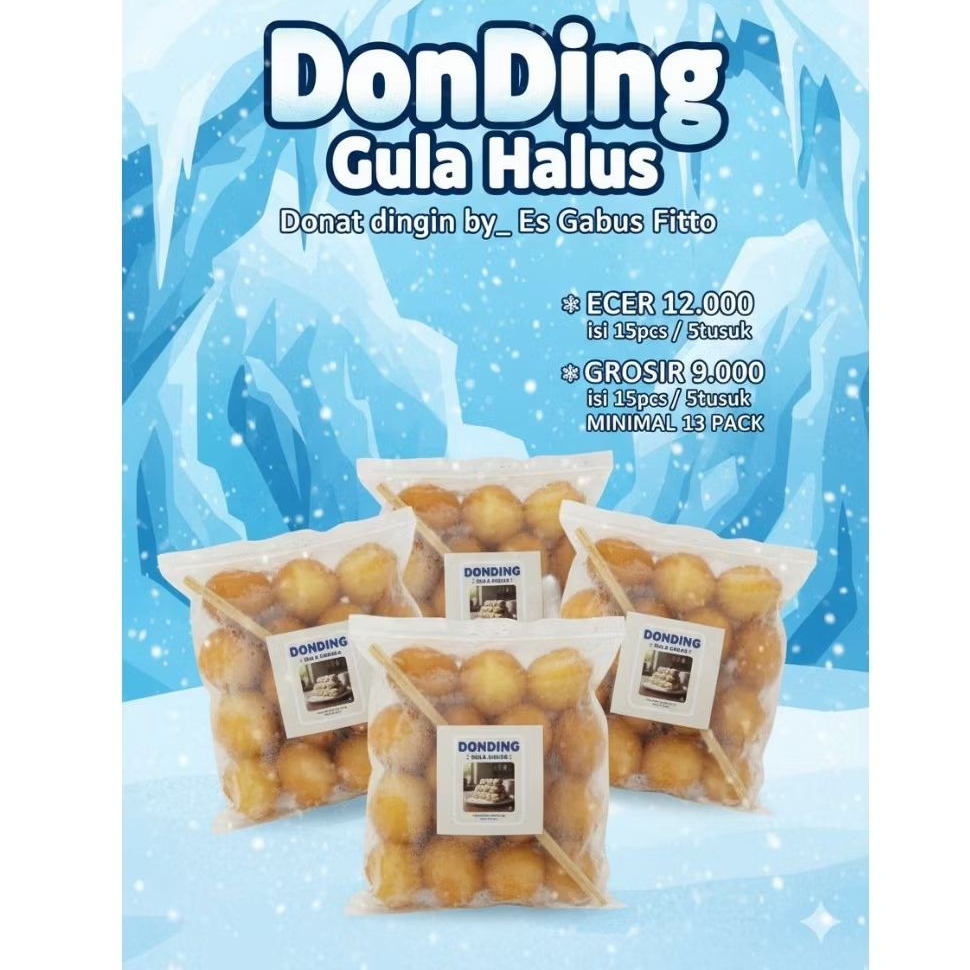 Donat dingin mini Frozen Donding