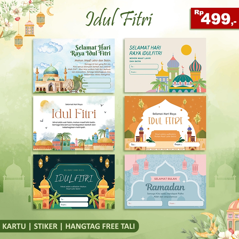 KARTU/STIKER/HANGTAG UCAPAN LEBARAN IDUL FITRI GREETING CARD C