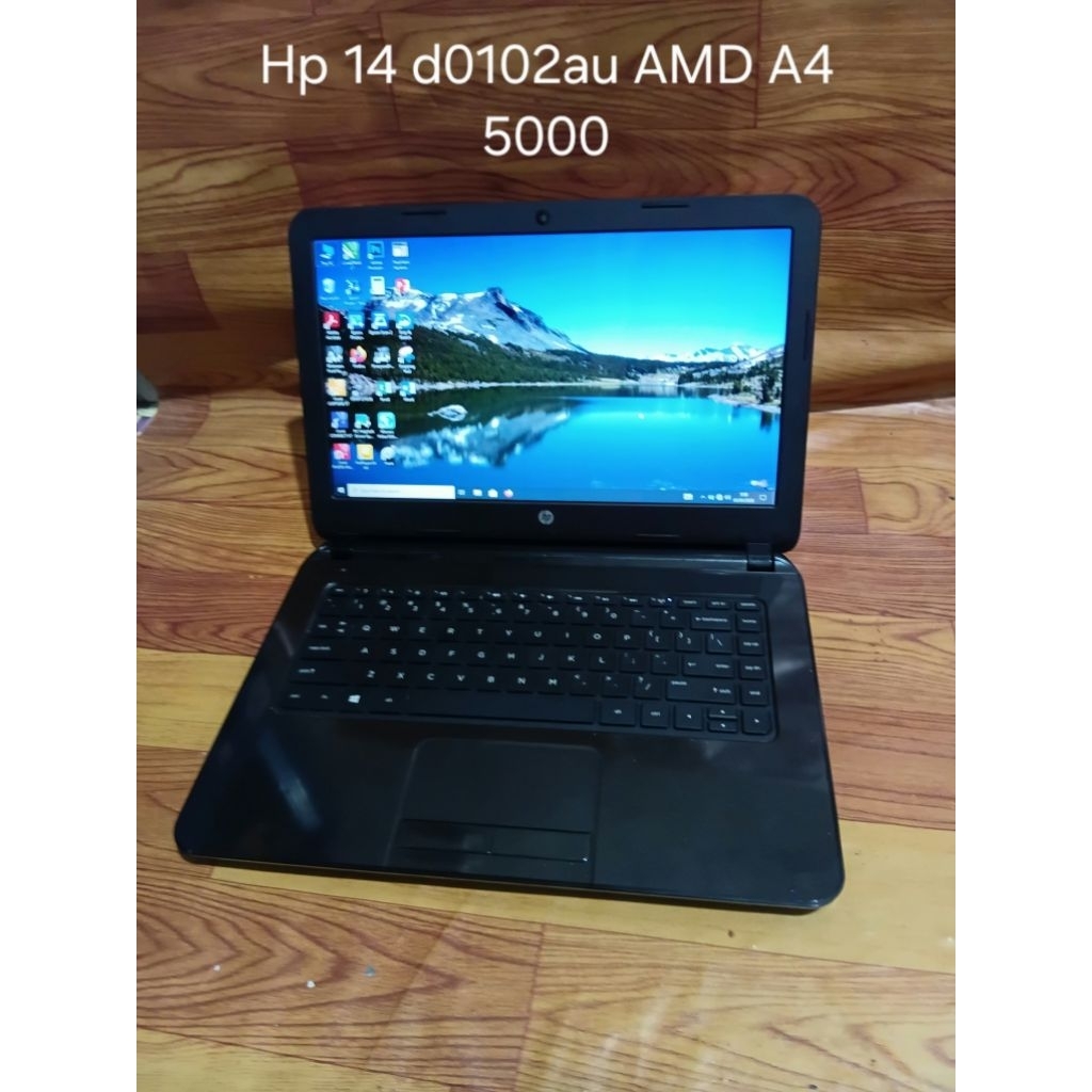 Laptop hp 14 d0102au AMD A4 5000 normal bagus siap pakai