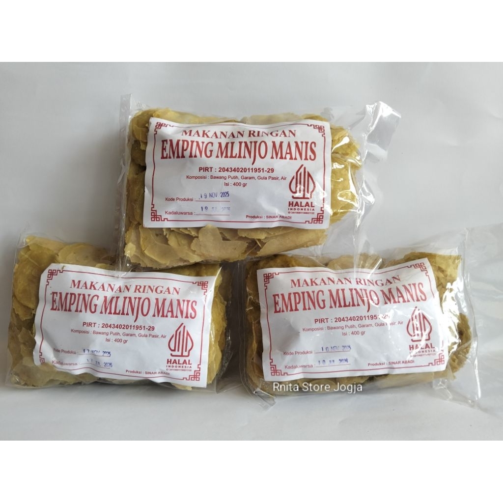 Emping Melinjo Mentah Berbumbu Manis kemasan 500gram