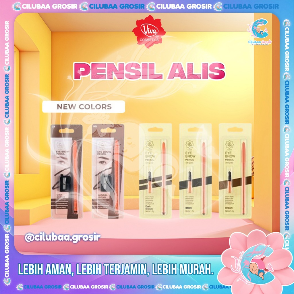 100% ORIGINAL Pensil Alis Viva Eye Brow Pencil || Pensil Alis 1.3g