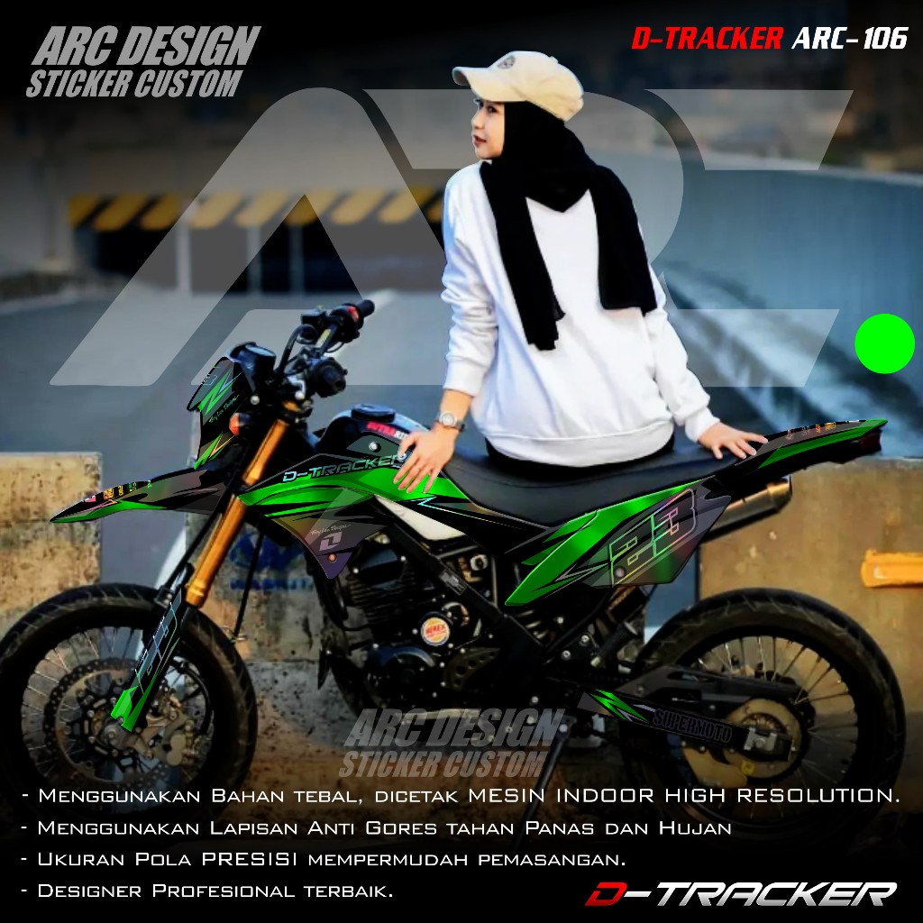 (PROMO COD) TERBARU Decal Sticker HOLOGRAM Motor Cross Dtracker 150 New Full body - Dekal Stiker Sko