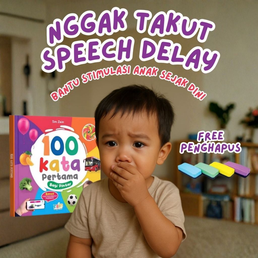 Buku Boardbook Anak 100 Kata Pertama Bayi Pintar Edukasi Islami Tebal Aman