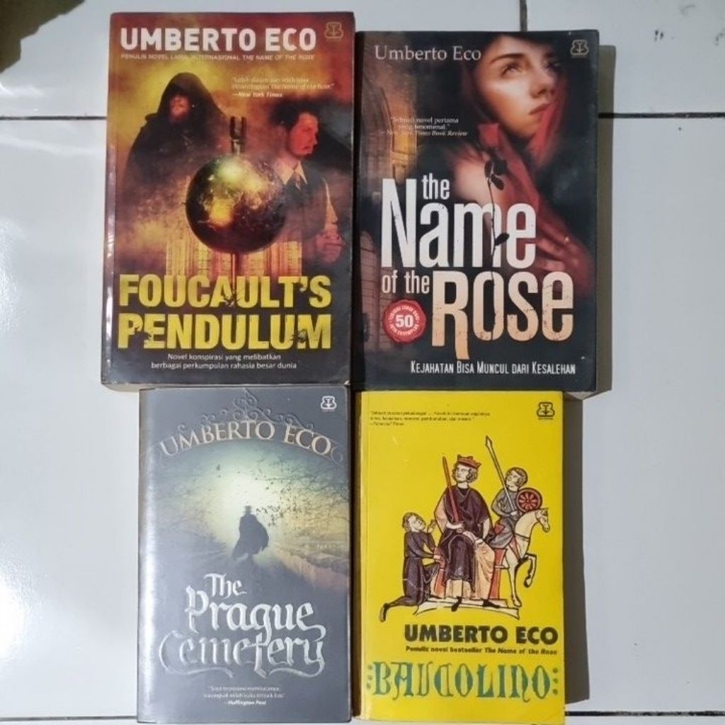 Novel Umberto Eco Preloved Original Terjemahan | The Name of The Rose | Foucault's Pendulum | Baudol