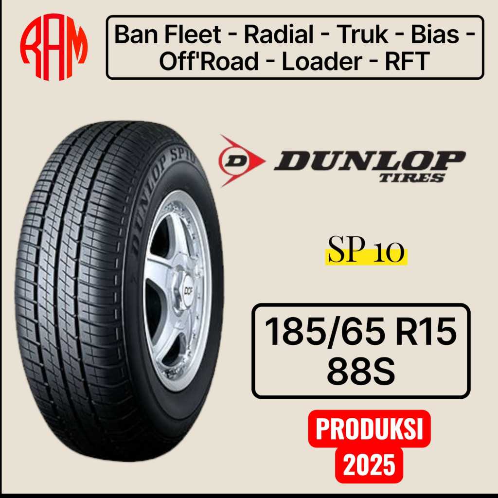 Ban Mobil Dunlop SP10 185/65 R15 88S TAHUN 2025