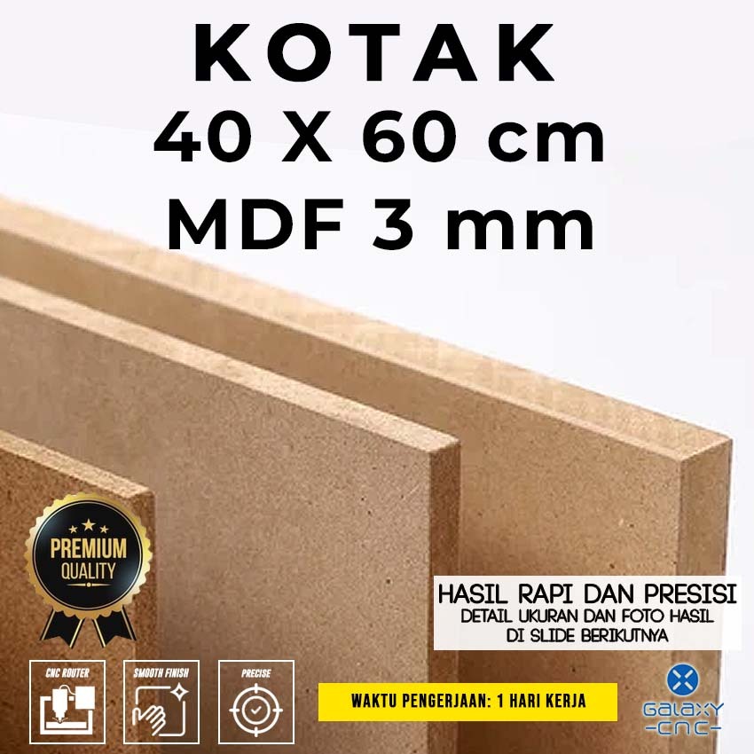 Kotak 40 x 60 cm - MDF 3 mm - papan kayu / MDF
