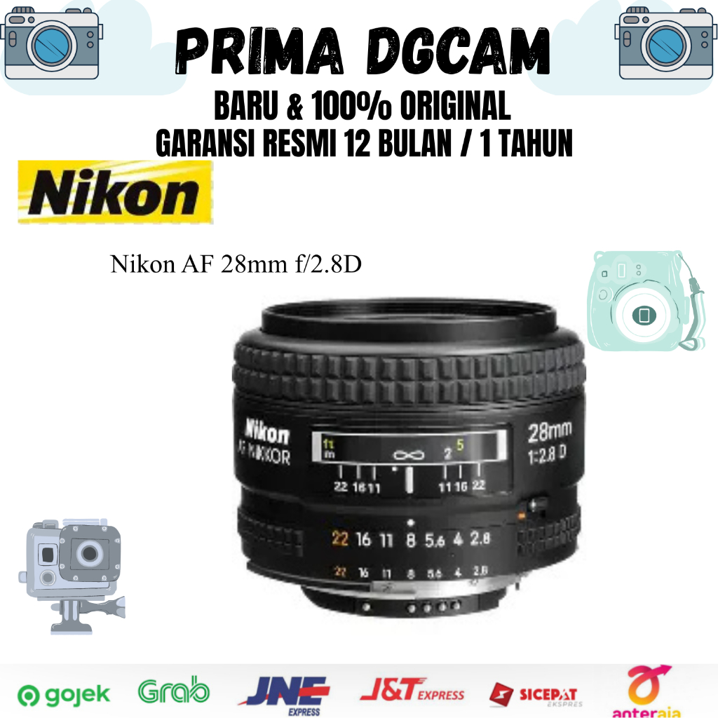 Nikon AF Nikkor 28mm f/2.8D Wide Angle Lens Original