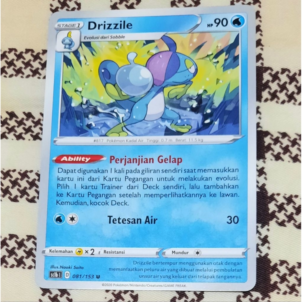 Kartu Pokemon Drizzile Sc1b bahasa indo tcg