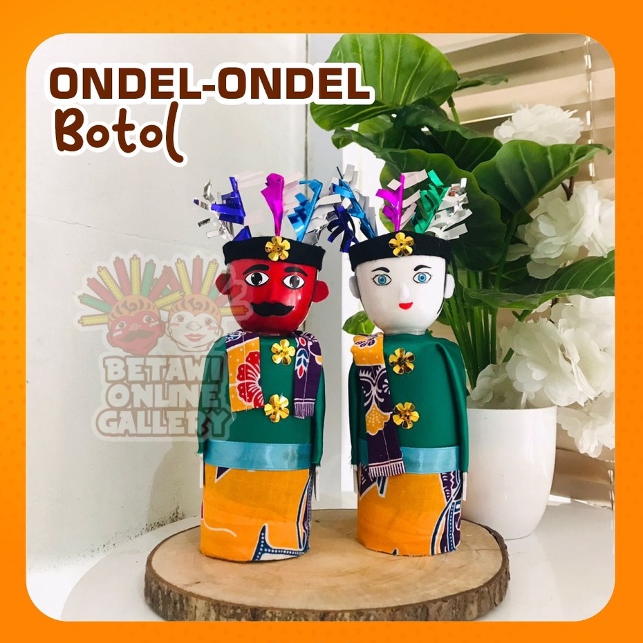 Ondel Ondel Kecil / Ondel Ondel botol / Ondel Ondel botol pucuk / Boneka Ondel Ondel Betawi