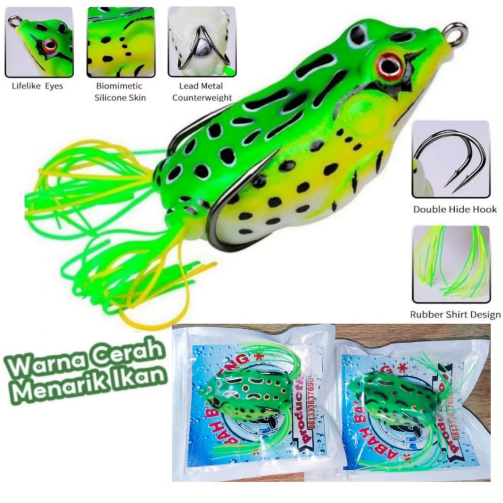 SOFT FROG , UMPAN CASTING IKAN GABUS