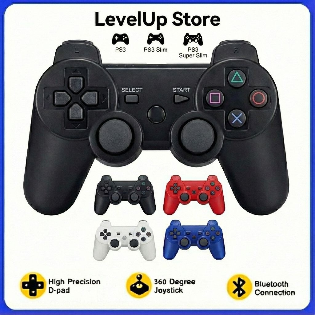 Stik Stick PS3 Wireless Kompatibel – Gamepad Controller PS3 – Getar – Bluetooth