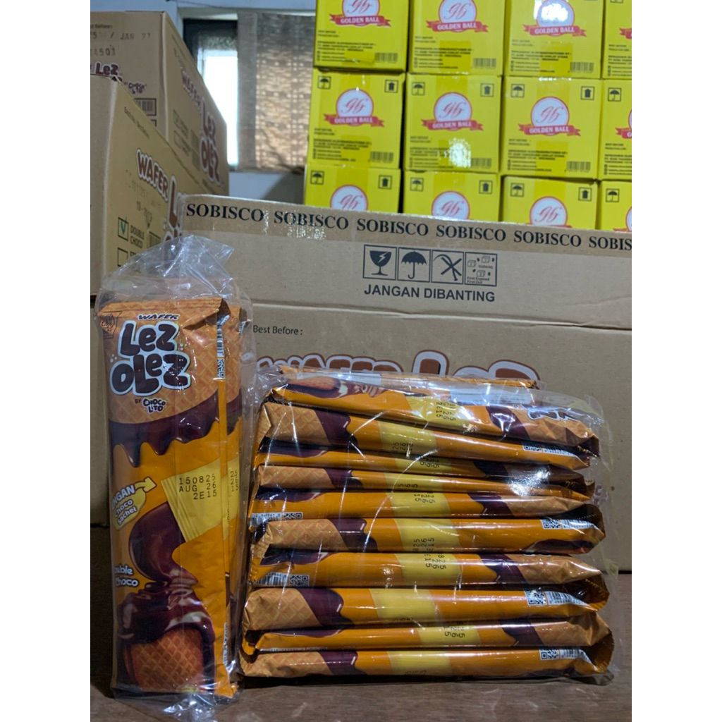Chocolito Wafer Lez Olez Double Choco kemasan 1 plastik isi 10 bungkus