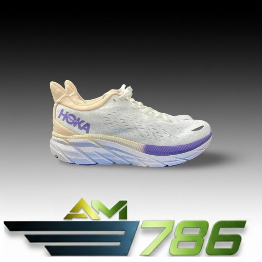 Hoka Clifton 8 Wide White Purple