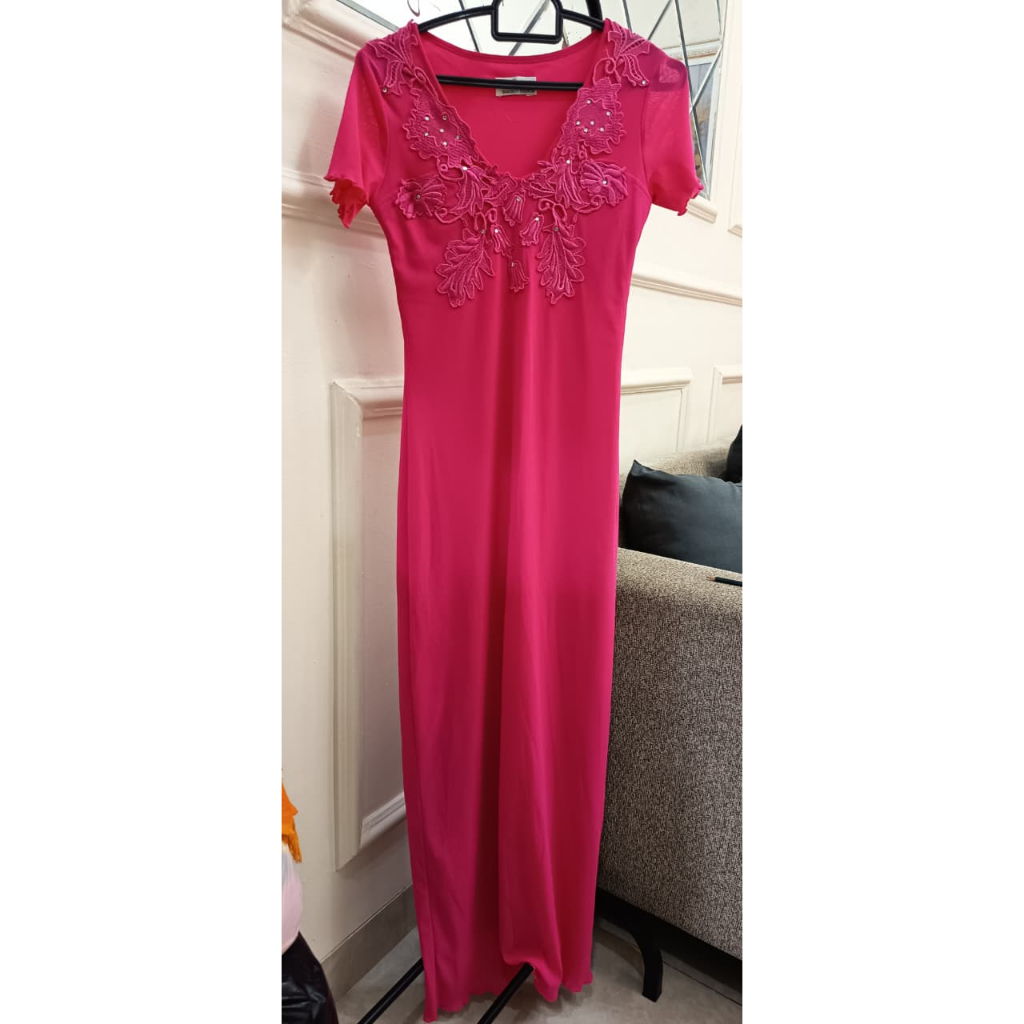 [Baju Bekas] Long Dress Wanita Warna Fuschia