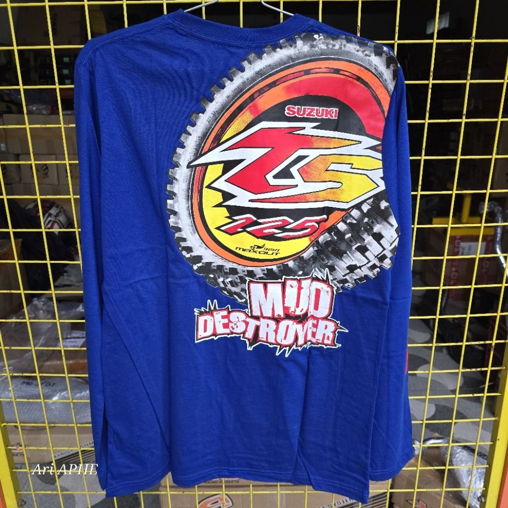 kaos lengan panjang FACTORY MAX OUT suzuki TS 125 MUD DESTROYER