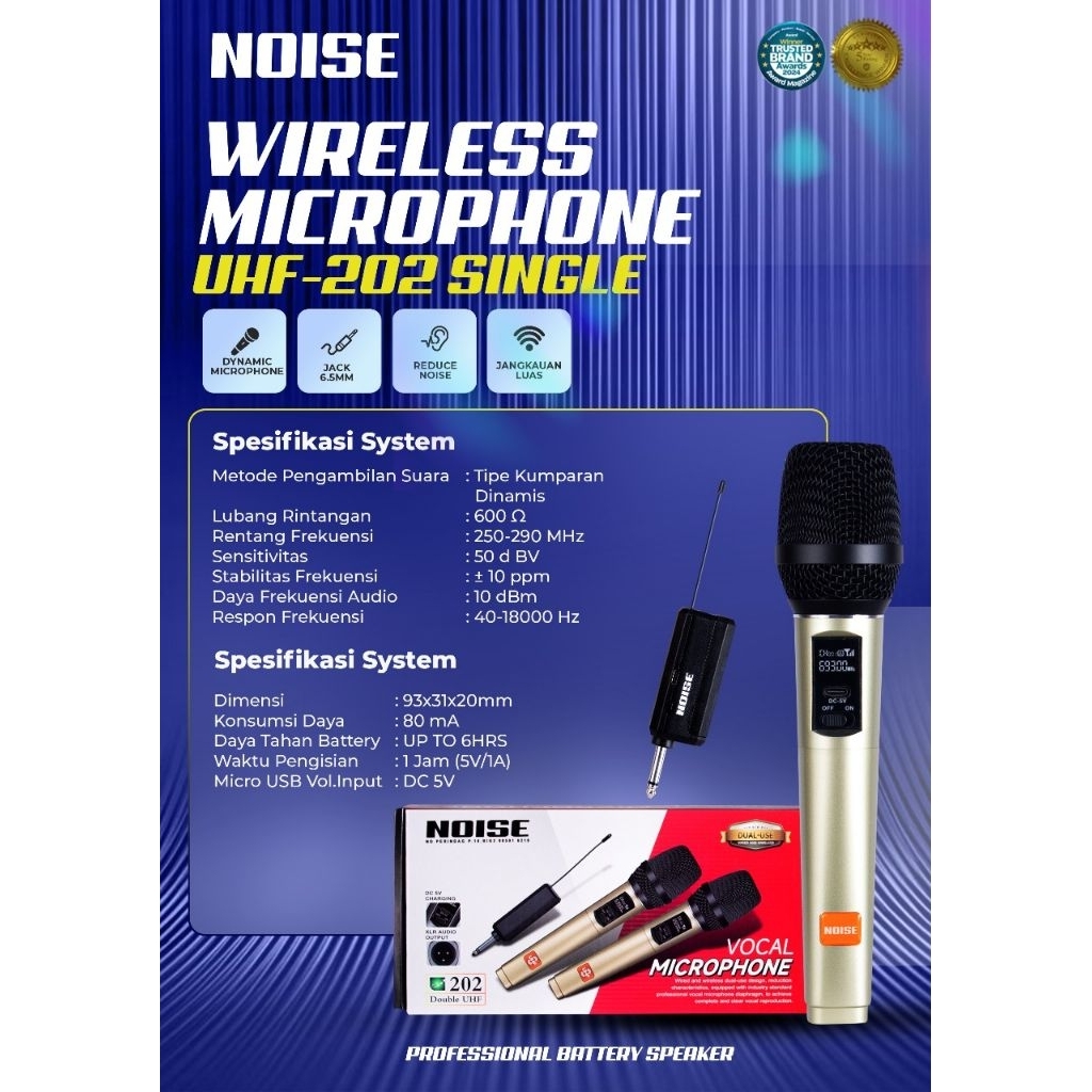 MICROPHONE NOISE SINGLE KABEL DAN WIRELESS