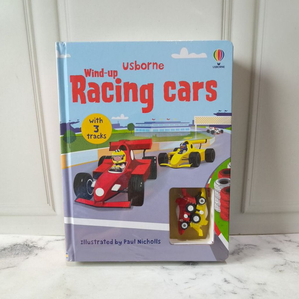 Usborne Wind-up Racing cars / buku anak / children book