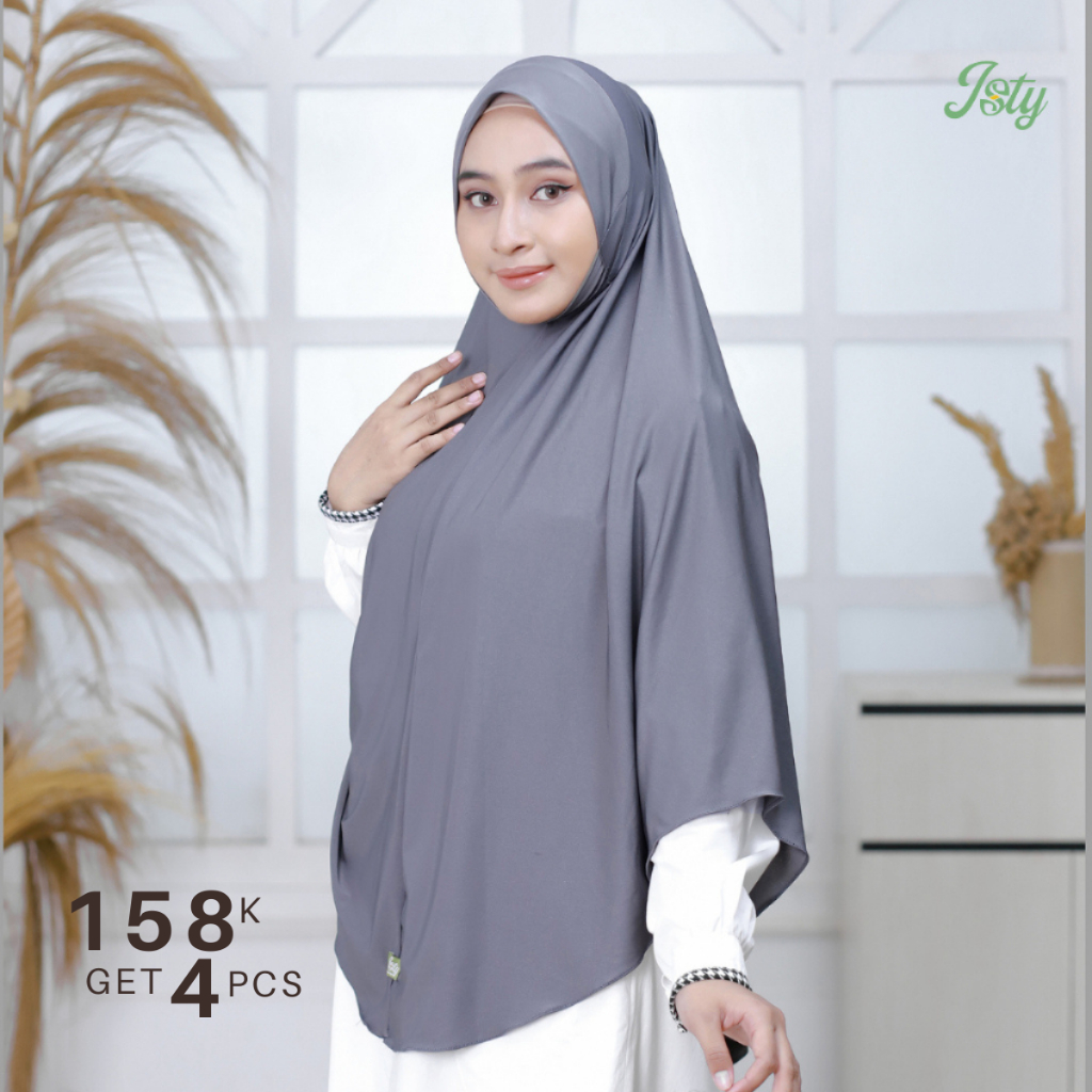 ISTY Hijab Official - 158K GET 4 Qinara Bergo Dagu Malaysia Jumbo Jersey Premium/Bergo Dagu Malaysia