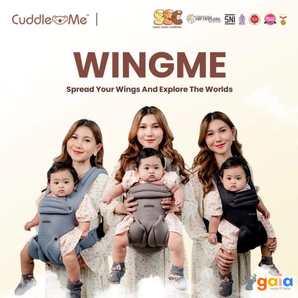 Cuddleme Wingme Carrier | Gendongan Depan Newborn SSC M Shape Adjustable
