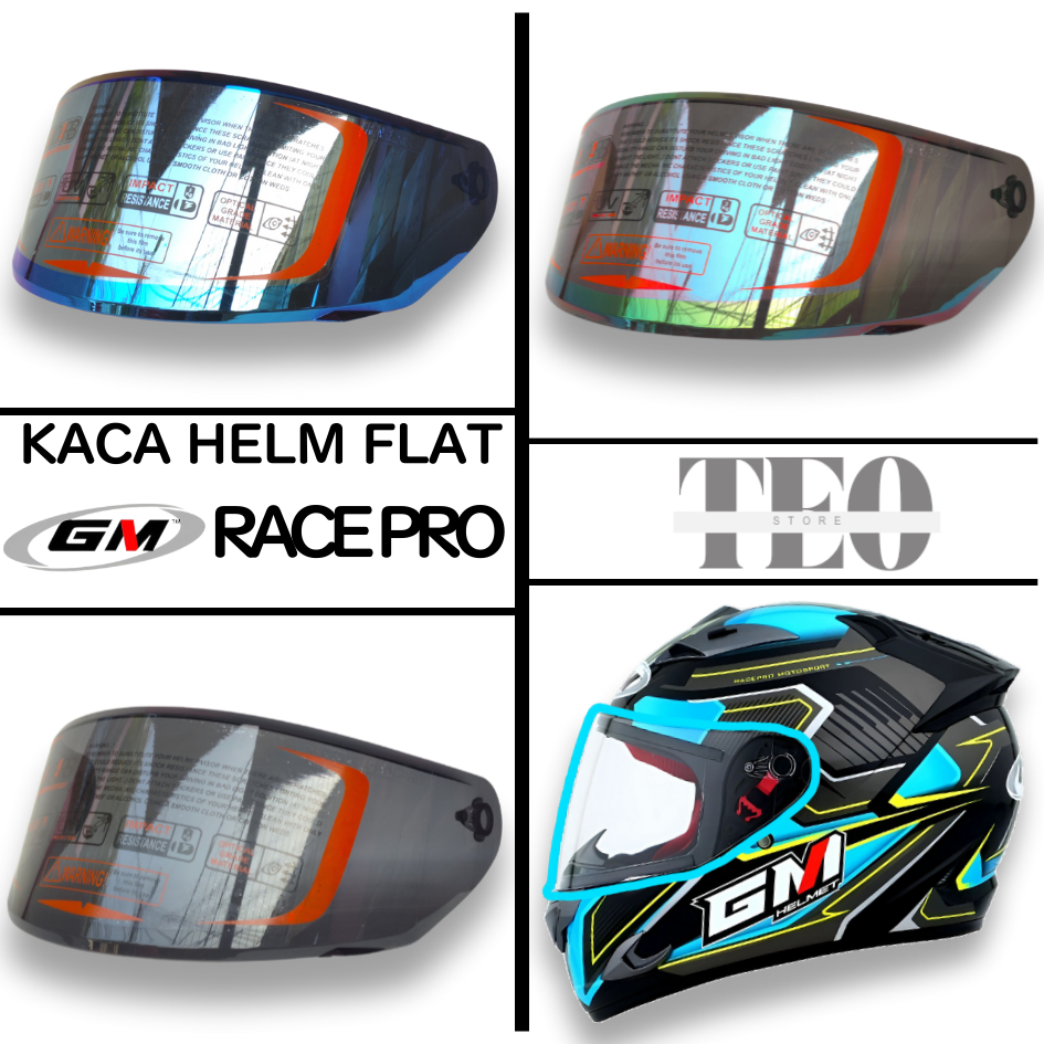 Kaca Helm Flat visor GM RACE PRO HANDARB