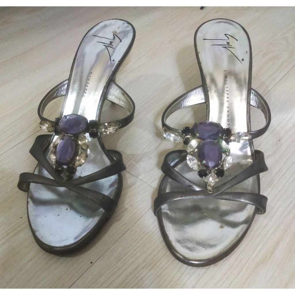 Zanotti bejeweled heels