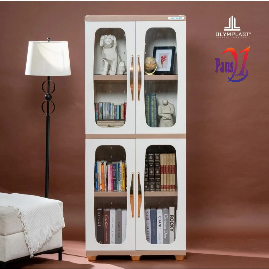Olymplast BCO 4K / Lemari Serbaguna Plastik / Lemari Pakaian / Lemari Hias Kaca