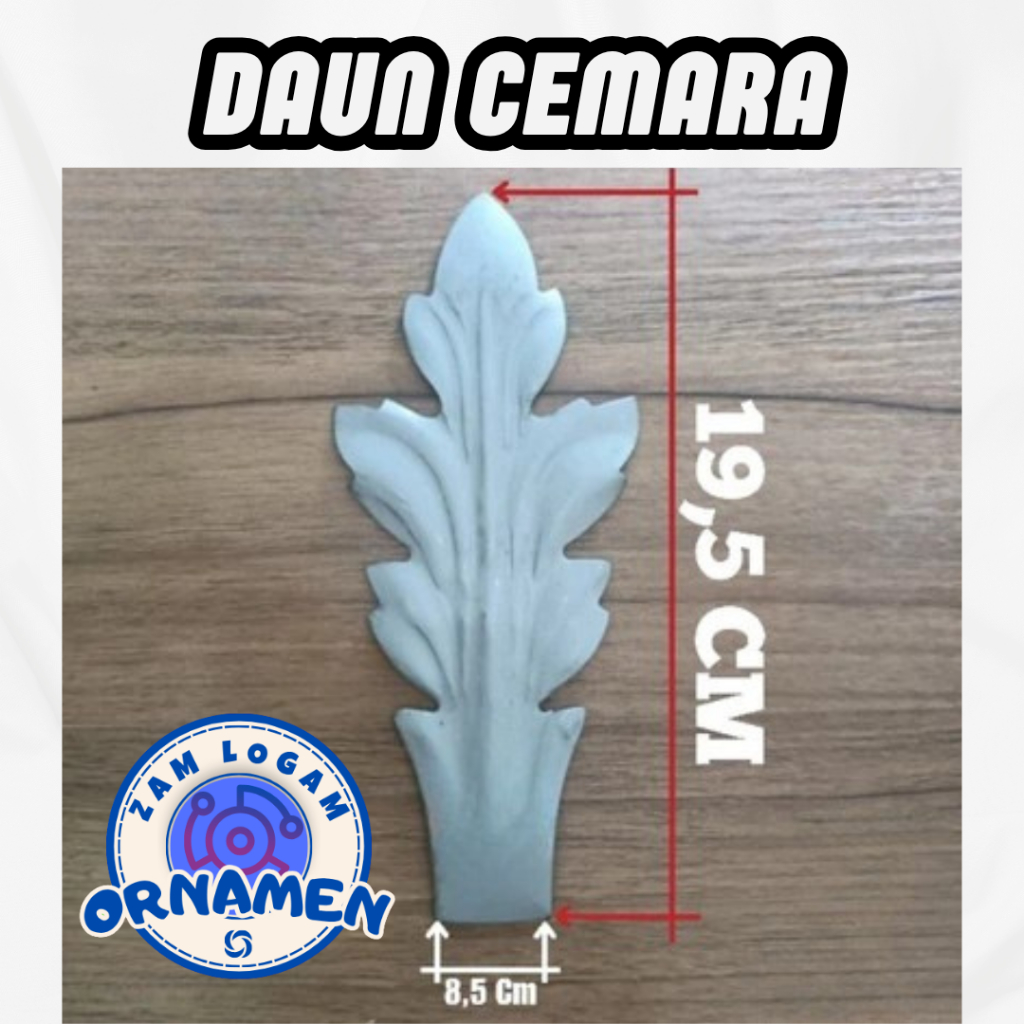 Daun Cemara Besar  Pagar Tralis , Ornamen, Aksesoris Jendela Tralis