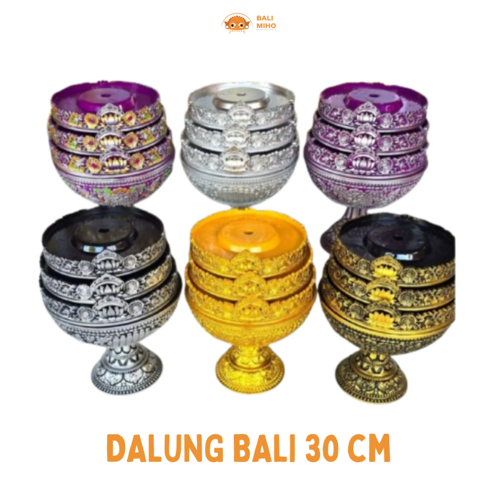 Dulang Melamin 30 cm 3 Susun - Dulang High Quality - Dulang Bali - Alat Membawa Banten Bali - Wadah 