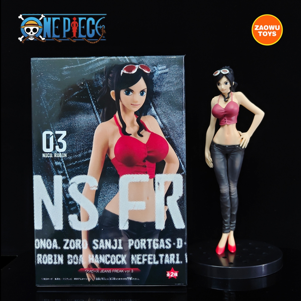 Figure One Piece Nico Robin Jeans Freak Vol. 3 Koleksi Anime Nico Robin Versi Merah