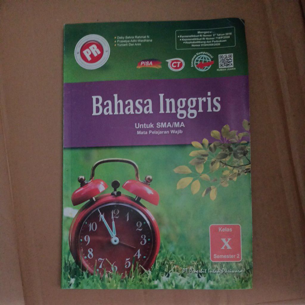 PR Bahasa Inggris untuk SMA/MA kelas X semester 2