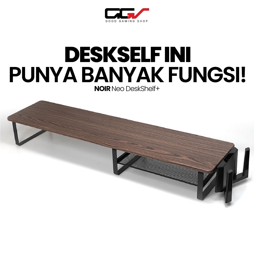 Noir Neo DeskShelf+ Monitor Stand Riser & Desk Shelf - Rak Meja Gaming