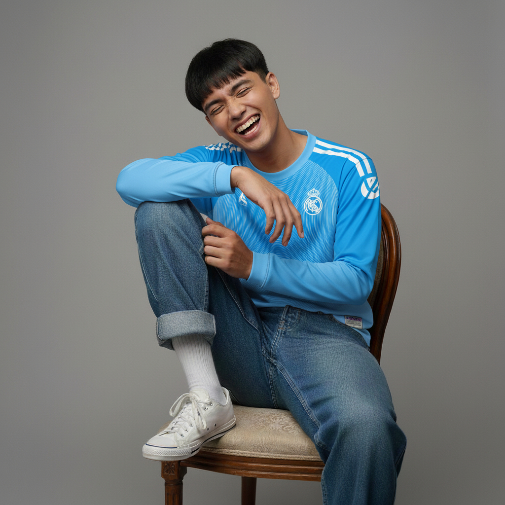 ATHLETIC SPORTWEAR - Jersey Vintage Bola Fantasy Madrid GK 2025-2026 Fullprinting Casual - Atasan