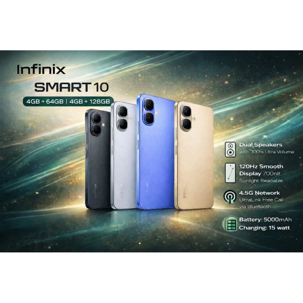 HP infinix Smart 10 Ram 4+128GB (Diskon Kilat)