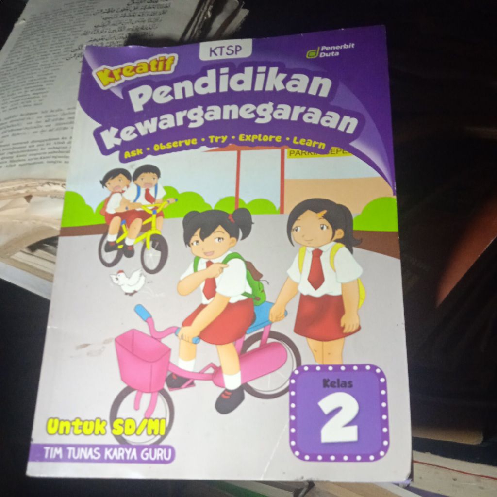 buku Pendidikan Kewarganegaraan untuk SD/MI kelas 2 KTSP, buku original jadul