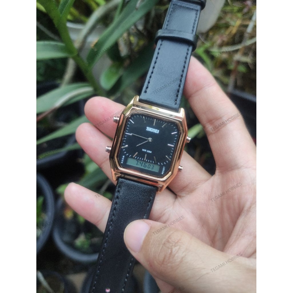 [Second] Jam Tangan SKMEI Gold Tali Kulit