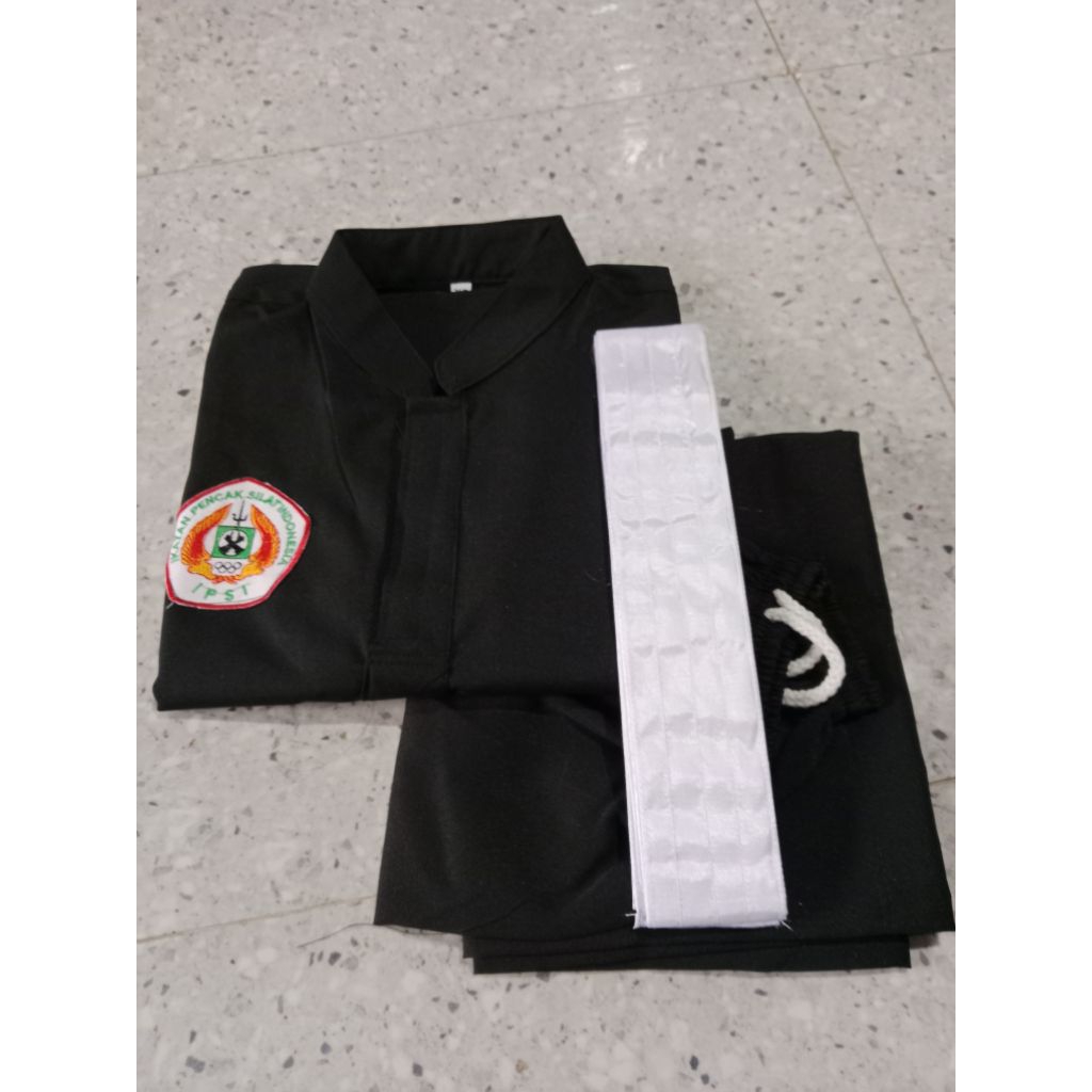 Baju Seragam Ipsi Pencak silat/Baju Ipsi Hitam Standart Pemula