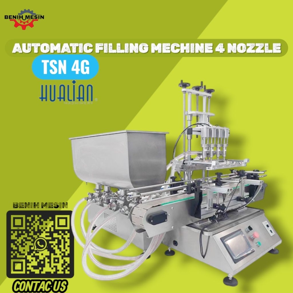 Mesin Filling Liquid Pasta 4 Nozzle TSN-4G Hualian