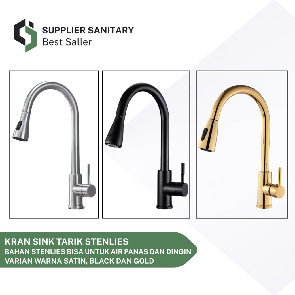 KRAN SINK TARIK STENLIES/KITCHEN SINK WASTAFEL STENLIES/KRAN CUCI PIRING TARIK