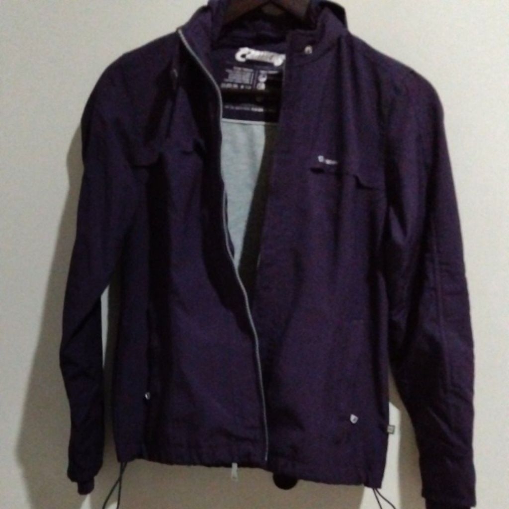 jaket hoodie unisex water dan wind resistant c2 bikers