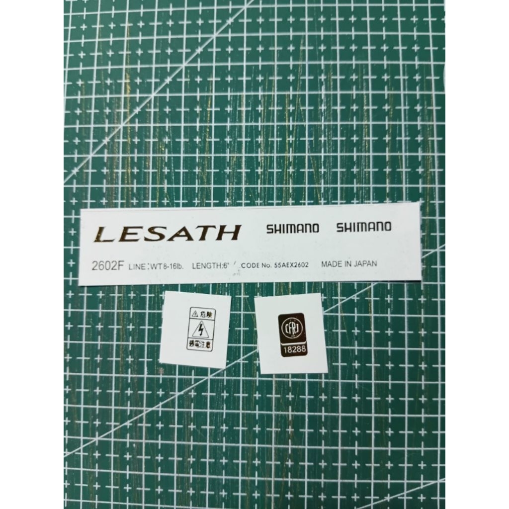 water slide decal untuk Joran pancing lesath shimano