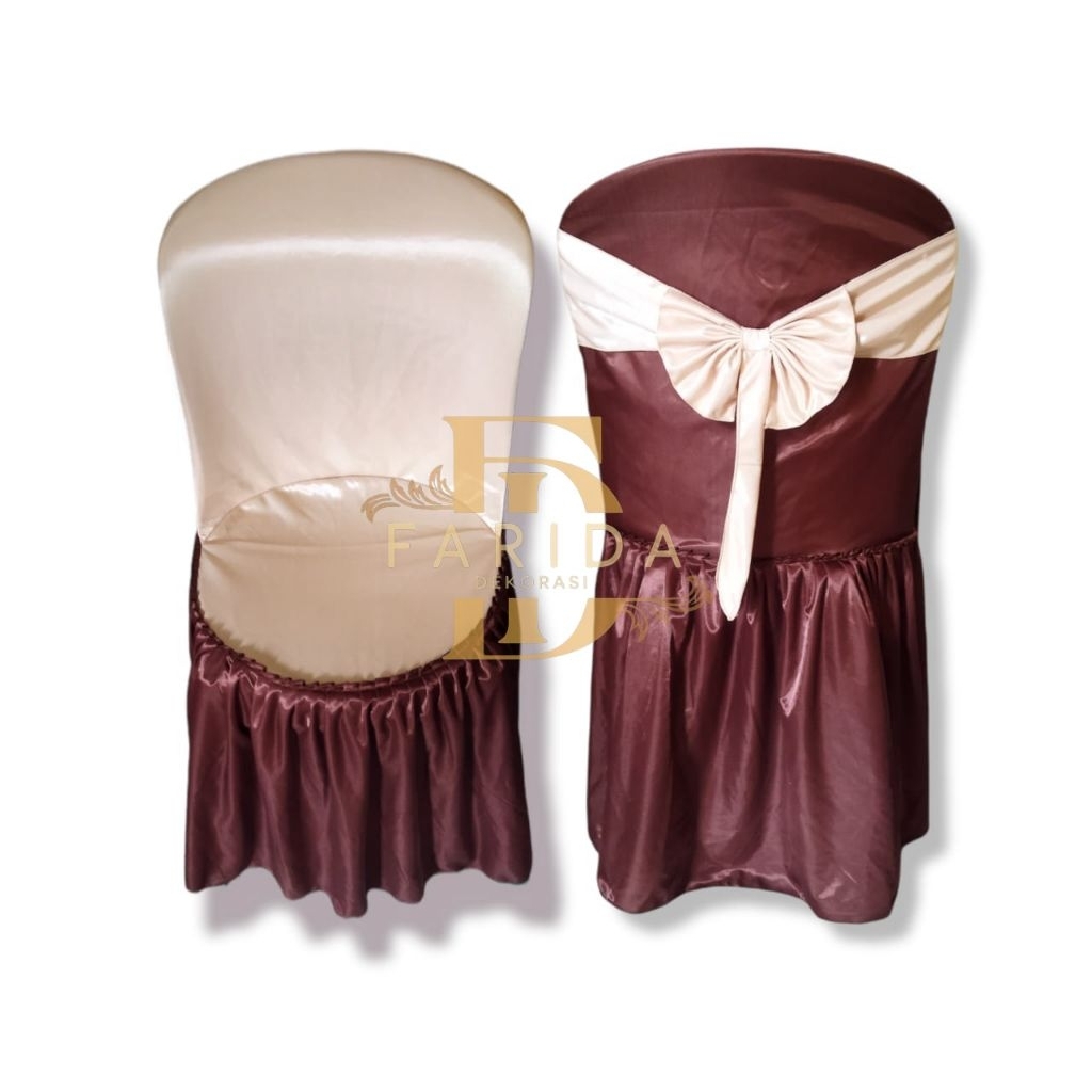 Sarung Kursi Napoly 101 Warna Coklat Tua + Coklat Susu