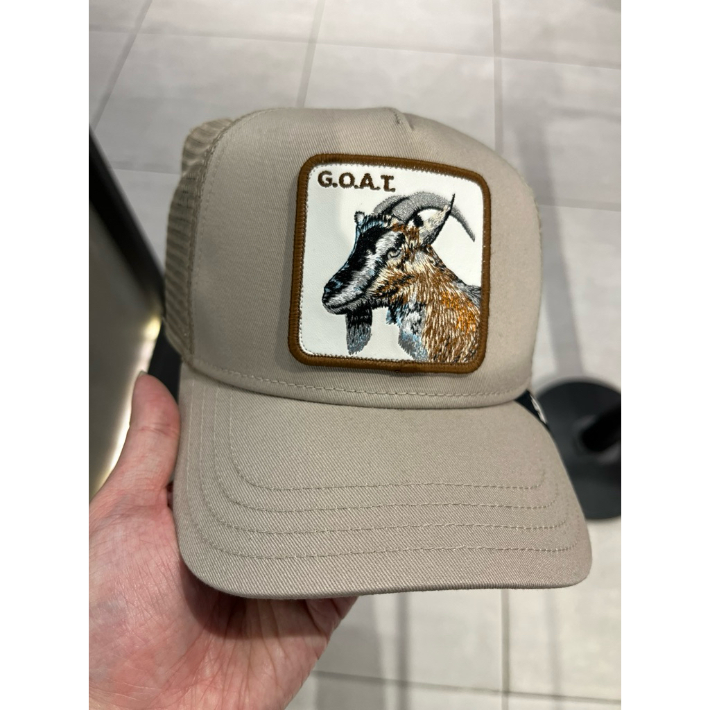 Goorin Bros Goat beige trucker cap hat topi
